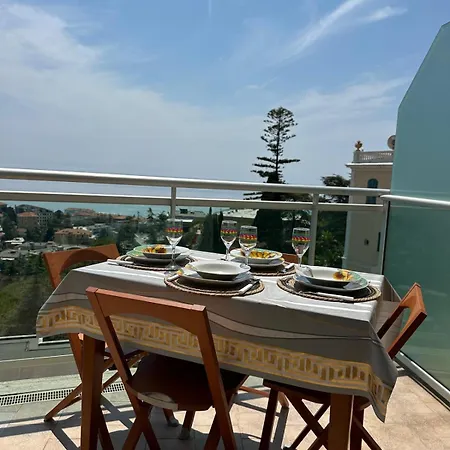公寓 Casa Del Sole - Relax, Vista Mare, Garage Gratis A 5 Min Dal Centro Di 圣雷默
